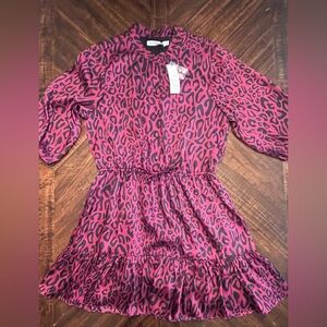 Rebecca Minkoff Fuchsia Animal Print Dress